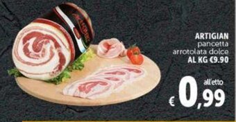 Artigian pancetta arrotolata dolce