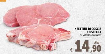Deco Supermercati Fettine di Coscia/Bistecca di vitello da latte offerta