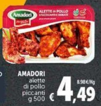Deco Supermercati Amadori alette di pollo piccanti g 500 offerta
