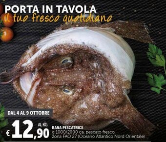 Deco Supermercati Rana Pescatrice g 1000/2000 ca. pescato fresco offerta