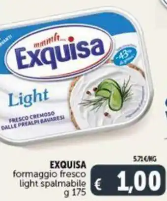 Deco Supermercati Exquisa formaggio fresco light spalmabile g 175 offerta