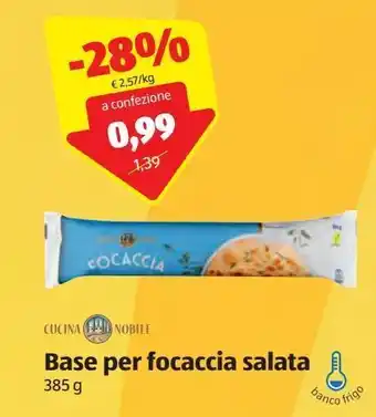 ALDI Base per focaccia salata cucina nobile offerta