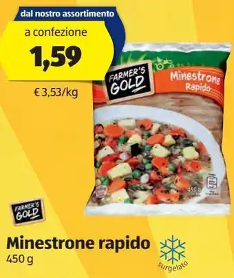 ALDI Minestrone rapido farmer's gold offerta