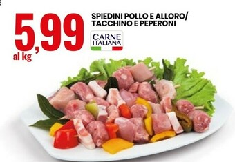 Eurospin Spiedini Pollo E Alloro/ Tacchino E Peperoni offerta