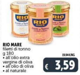 Deco Supermercati Rio Mare filetti di tonno g 180 offerta