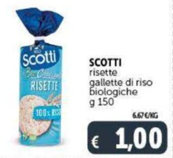 Deco Supermercati Scotti risette gallette di riso biologiche g 150 offerta