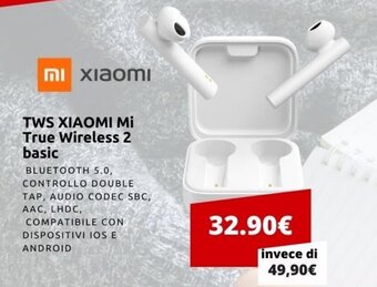 G8A Technology Xiaomi TWS Mi True Wireless 2 basic offerta