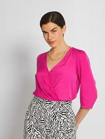 Kiabi Blusa satinata scollo a v offerta