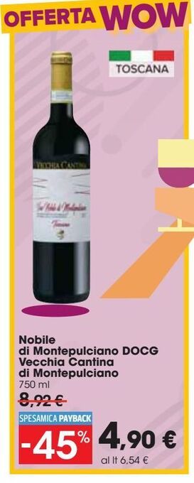 Carrefour Market Nobile di montepulciano docg vecchia cantina di montepulciano 750 ml offerta