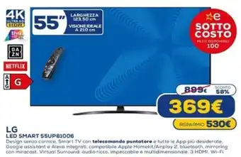 Euronics LG Led Smart 55" 55UP81006 offerta