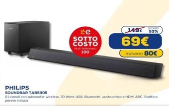 Euronics Philips Soundbar TAB5305 offerta