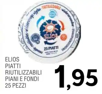 Elios Piatti Riutilizzabili Piani e Fondi 25 pezzi