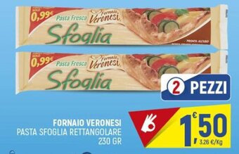 Ottimo Market Fornaio Veronesi Pasta Sfoglia Rettangolare 230 gr offerta