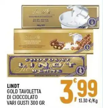 Ottimo Market Lindt Gold Tavoletta di Cioccolato Vari Gusti 300 gr offerta