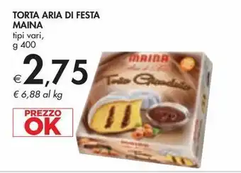 Bennet Torta aria di festa maina offerta