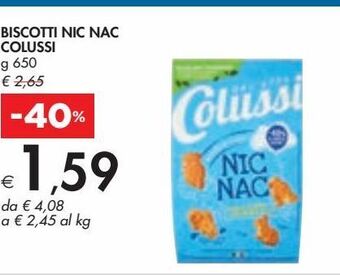 Bennet Biscotti nic nac colussi g 650 offerta
