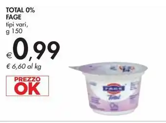 Bennet Total 0% fage offerta