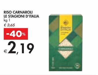 Bennet Riso carnaroli le stagioni d'italia 1 kg offerta