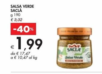 Bennet Salsa verde saclà g 190 offerta