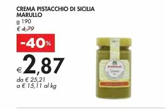 Bennet Crema pistacchio di sicilia marullo g 190 offerta