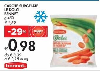 Carote surgelate le dolci bennet g 450