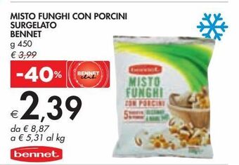 Bennet Misto funghi con porcini surgelato bennet g 450 offerta