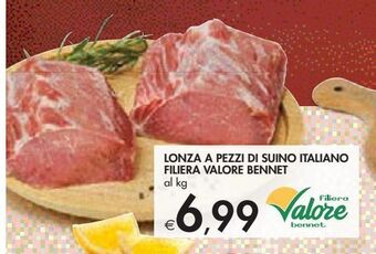 Bennet Lonza a pezzi di suino italiano filiera valore bennet offerta