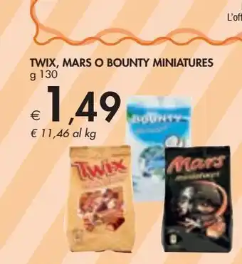 Twix, mars o bounty miniatures g 130