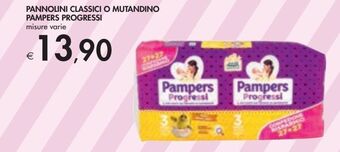 Bennet Pannolini classici o mutandino pampers progressi offerta
