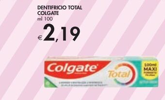 Bennet Dentifricio total colgate ml 100 offerta