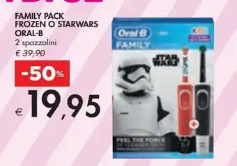 Bennet 2 spazzolini family pack frozen o starwars oral b offerta