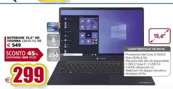 Il Gigante Notebook 15.6 " hd toshiba c50-h11l nb offerta