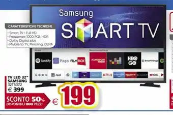 Il Gigante Tv led 32'' samsung 32t5372 offerta