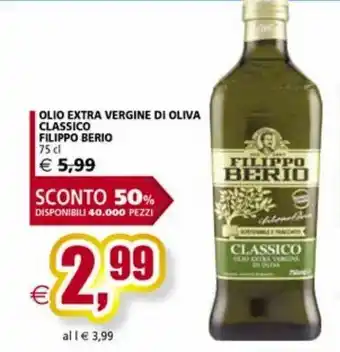 Il Gigante Olio extra vergine di oliva classico filippo berio offerta