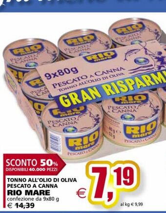 Il Gigante Tonno in olio d'oliva pescato a canna rio mare offerta