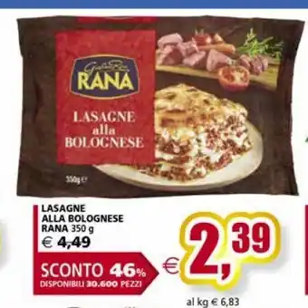 Il Gigante Lasagna alla bolognese rana 350 g offerta