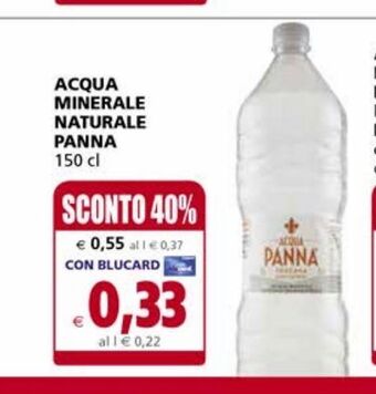 Il Gigante Acqua minerale naturale panna offerta