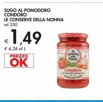 Bennet Sugo al pomodoro condoro le conserve della nonna ml 350 offerta