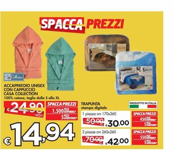 Bennet Accappatoio unisex con cappuccio casa collection offerta