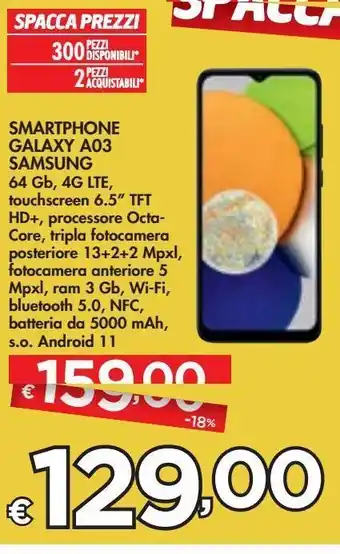Bennet Smartphone samsung alaxy a03 offerta