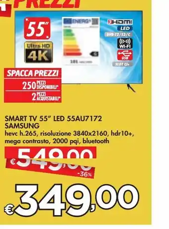 Bennet Smart tv samsung 55'' led 55au7172 offerta