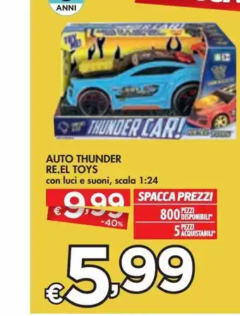 Bennet Auto thunder re.el toys offerta