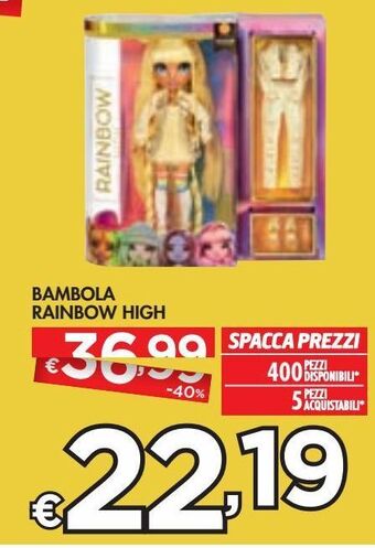 Bennet Bambola rainbow high offerta