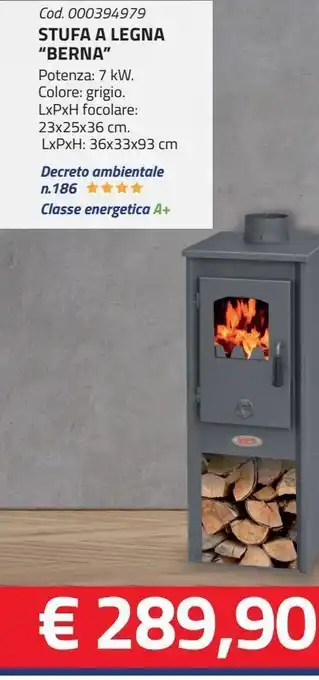 Eurobrico Stufa a legna "berna" offerta