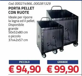 Eurobrico Porta pellet con ruote offerta