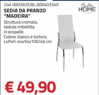 Eurobrico Sedia da pranzo "madeira" offerta