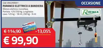 Eurobrico Paranco elettrico a bandiera offerta
