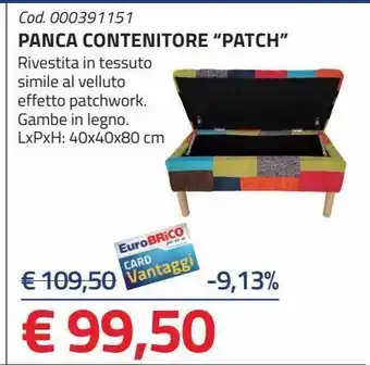 Eurobrico Panca contenitore "patch" offerta
