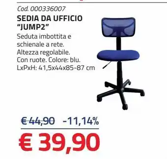 Eurobrico Sedia da ufficio "jump2" offerta