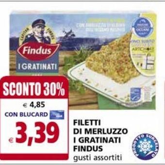 Il Gigante Filetti di merluzzo i gratinati findus offerta